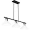 Quoizel Brink Linear Chandelier 3 Lights Matte Black BIK338MBK - alternate 2